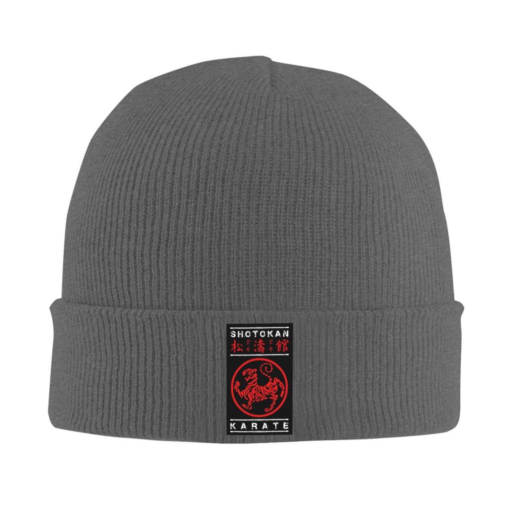 Shotokan Karate White Text Warm Knitted Cap Hip Hop Bonnet Hat Autumn Winter Outdoor Beanies Hats for Unisex Womenx Adult