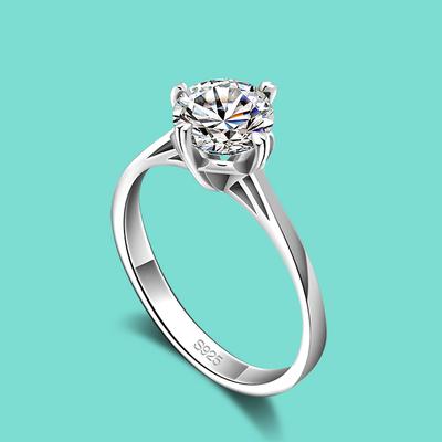 Anelli in argento sterling 100% 925 per donna - Fedi nuziali intarsiate con zirconi nobili CZ - Regali di anniversario