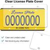 Aootf License Plate Covers- Clear Flat License Plate Protector, Unbreakable Transparent Protective Cover With Screws Caps, 2 Pack For Front Rear