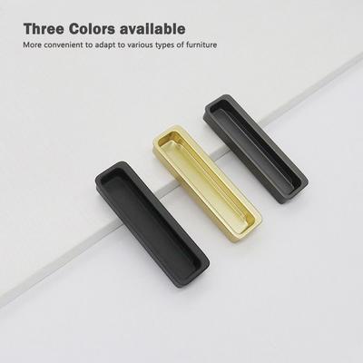 Aluminum Alloy Built-in Cabinet Door Handle Multifunctional Gold Black Grey Embedded Handle Furniture Hardware Built-in Design