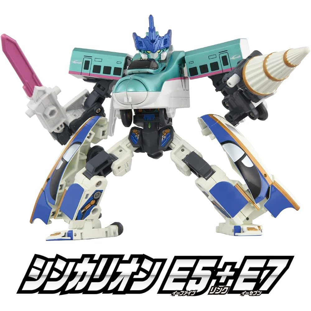 Takara Tomy Plarail SGX Shinkalion E5 Hayabusa + E7 Kagayaki Link Combination Set Train Toy for Ages 3 and Up