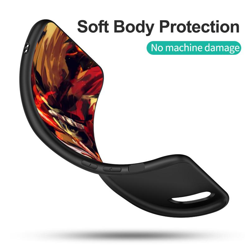 Schwarze TPU-Hülle für Xiaomi mi 11i 5G Redmi Note 11 11S 11T Pro PLUS 4G 5G Hülle Rengoku Kyoujurou