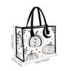 Halloween Pumpkin Canvas Tote Bag for Daily Shopping Portable Casual Reusable Handbag