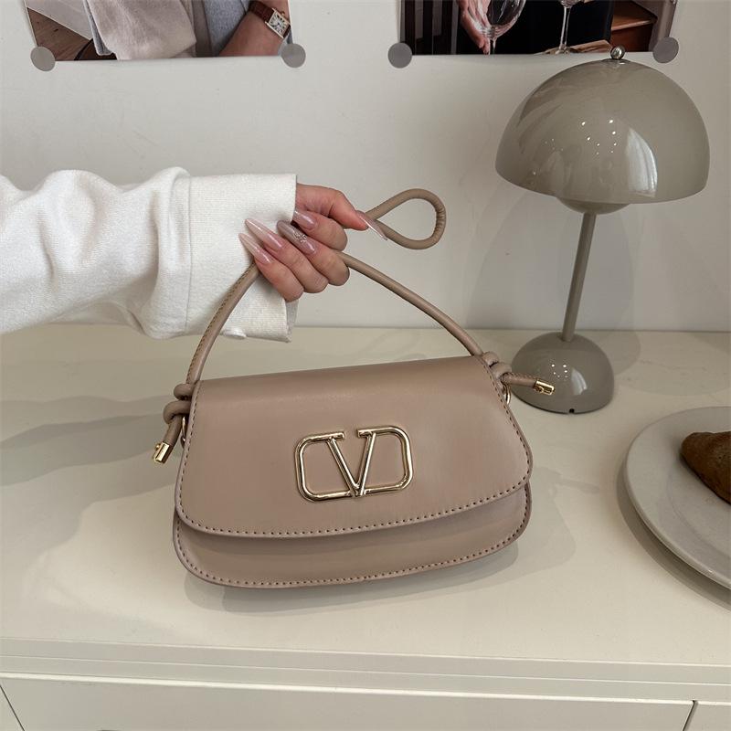 Frühlingsmode 2025: Damen Retro Einfarbig Achsel-Schultertasche mit Strukturdesign