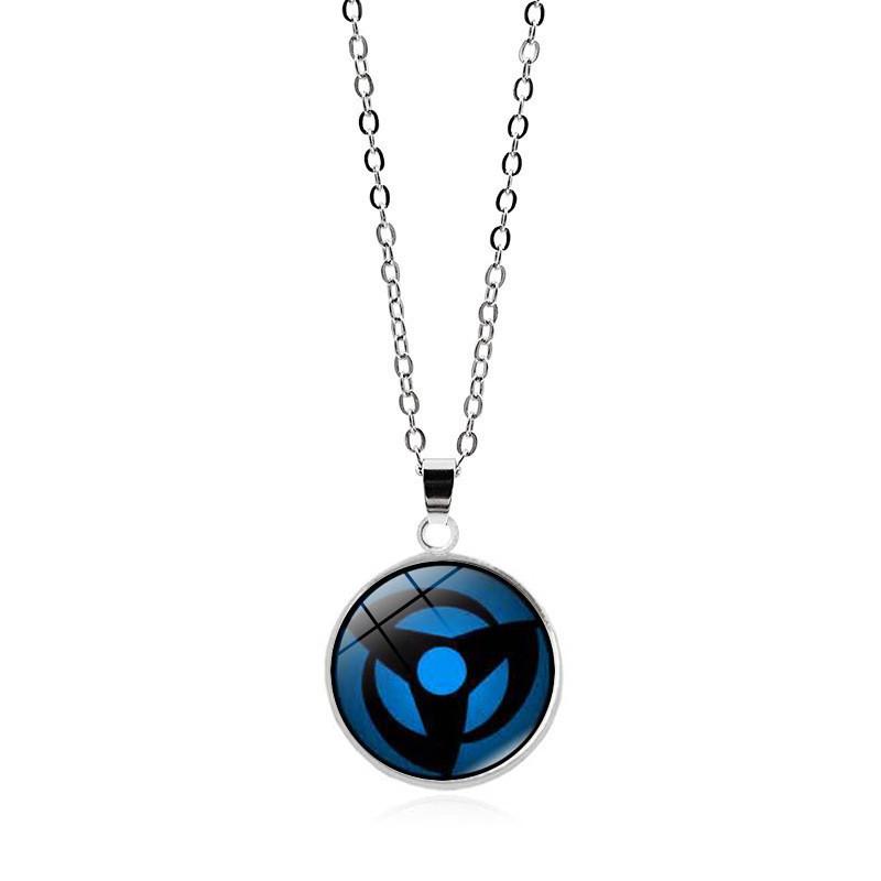 Naruto Necklace Anime Accessories Nine Tomoe Rinne Sharingan Magic Stone Pendant Alloy Crystal