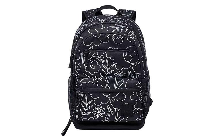 Спортивная коллекция Li Ning Polyester Рюкзак Обычный Унисекс Черный ABST155-1