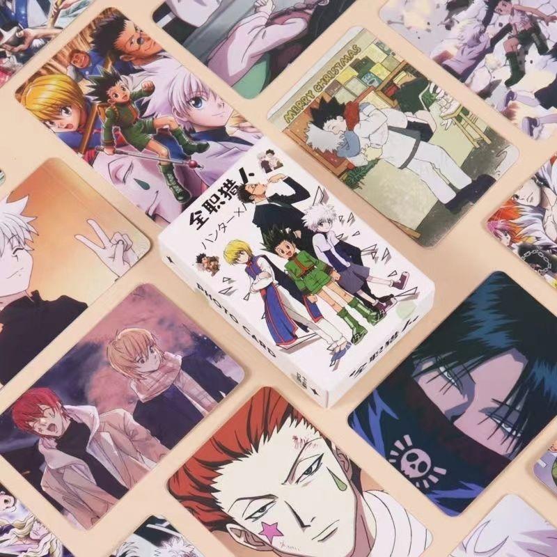HUNTER×HUNTER Flashcard Killua Zoldyck GON·FREECSS Anime Peripheral Cute Cartoon Creativity 55 Sheets Laser Small Card Boxed