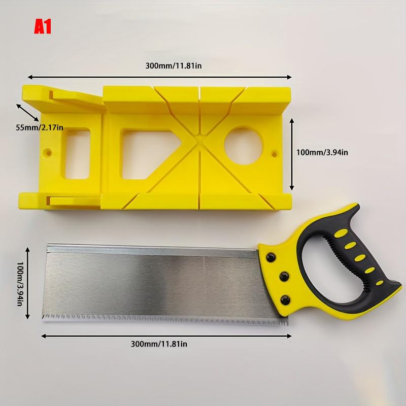 

1 набір 22,5°/45°/90°/135° багатокутової торцювальної пилки, багатофункціональний інструмент для різання під кут, придатний для різання дерев’яних дощок, гіпсу A1 жовтий