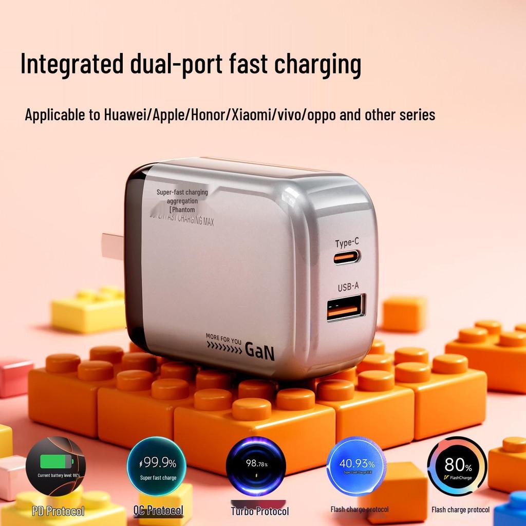 Dual USB Fast Charging Cable for Huawei, Honor, Xiaomi, Apple, and Android Devices