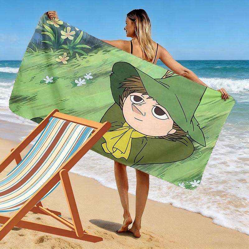 Snufkin Art Print Beach Towel, Large Soft Quick Dry Towel for Beach Camping Swimming