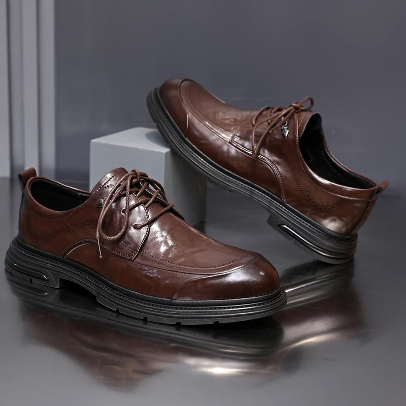 Golden Sapling British Style Men's Dress Shoes 2025 New Fashion Business Leather Oxfords Shoe Men Leisure Flats Chaussures Homme
