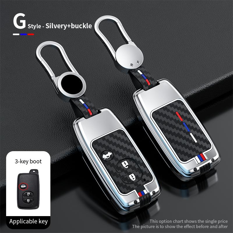 Zinc Alloy Car Key Case Cover For Toyota Camry Prius Land Cruiser Prado 150 Crown For Subaru Foreste XV Holder car accessories