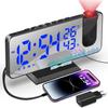 Projector Ceiling Alarm Clock - AIMOONSA - 7.5'' - Mirror Display - 180° Rotatable HD Projection - Dual Alarm