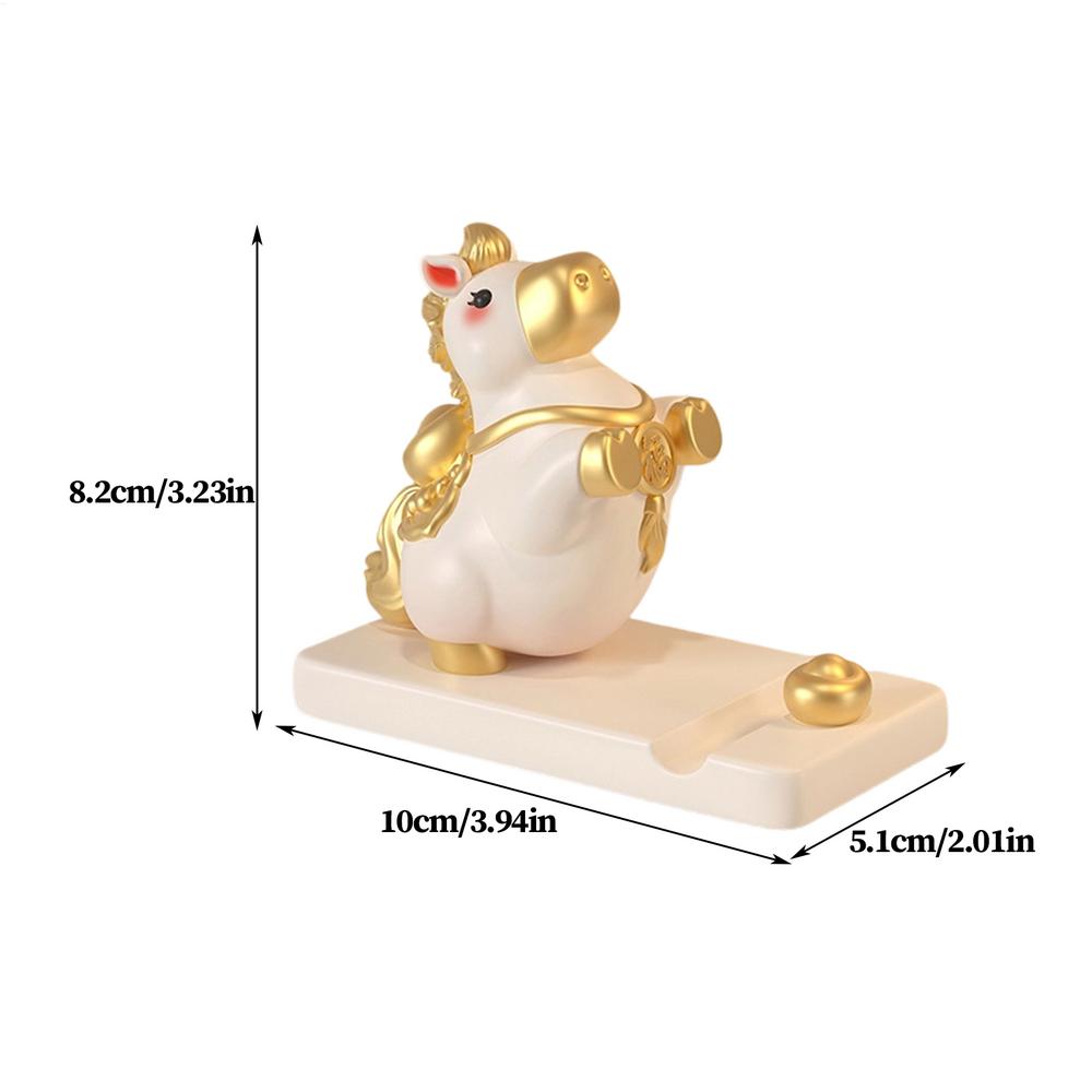 Horse Design Phone Stand Cute Cellphone Holder Wealth Blessing Decoration for Girls Women Home Vanity Office Desk New Year Gift