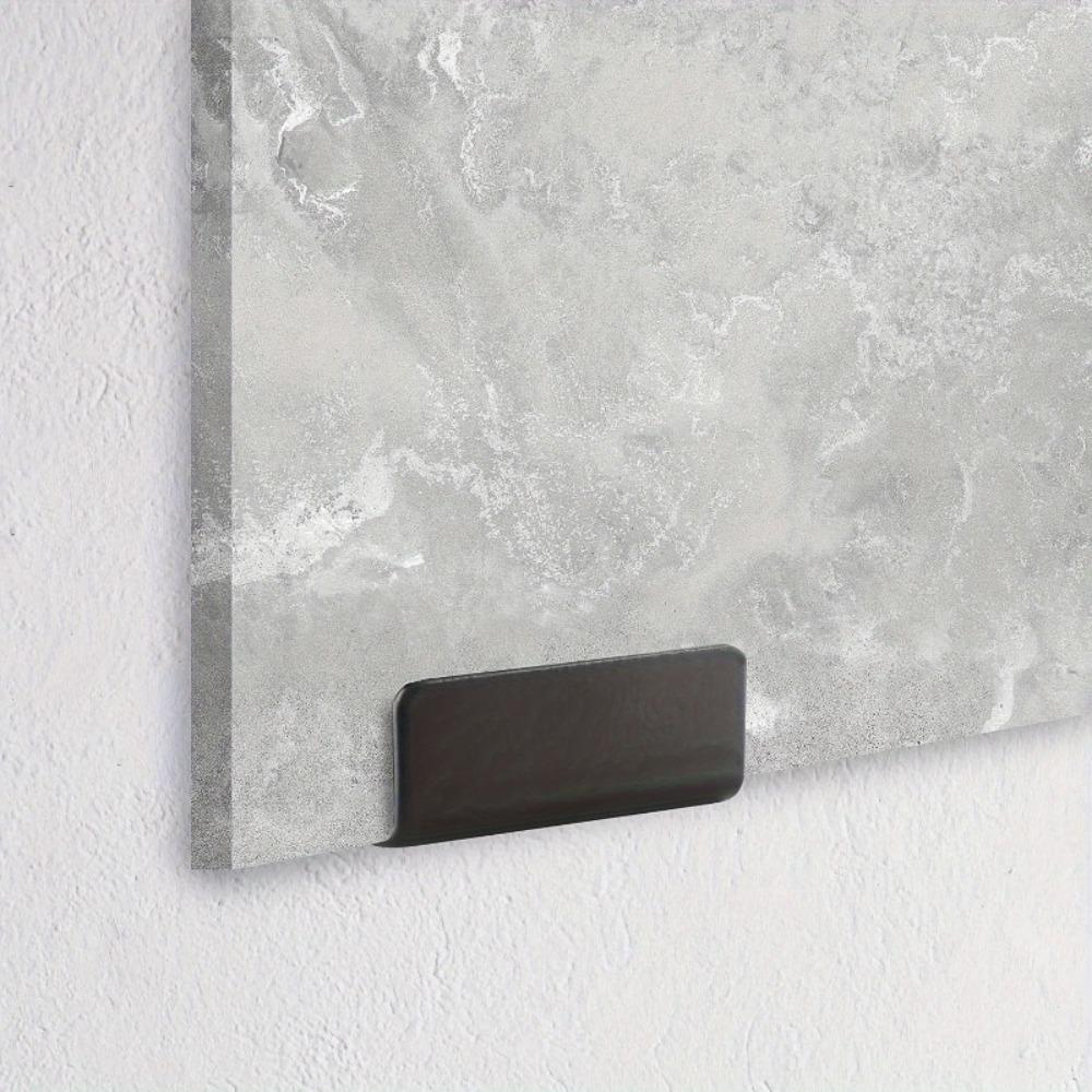 6PCS Black Stainless Steel Tile Display Hook, Wall Mounted Shelf Bracket for Mirror Photo Frame