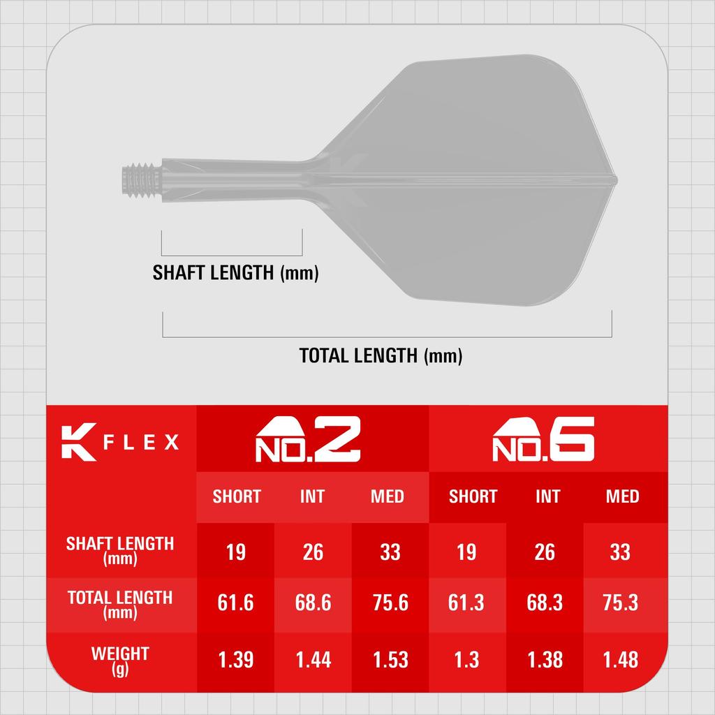 TARGET Shape Flight 33mm Medium White K-Flex No.6