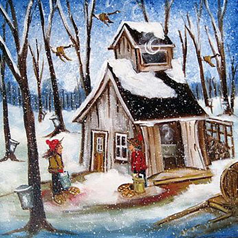 DIY 5D Diamond Painting Cross Stitch Kit Snow Scene Diamond Embroidery Full Round Drill Mosaic Rhinestone Wall Art Home Decor