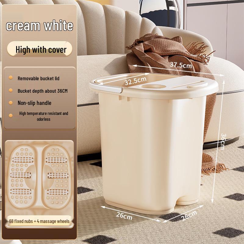 High Calf Foot Bath Basin: Deep, Thick Plastic Insulated Bucket
