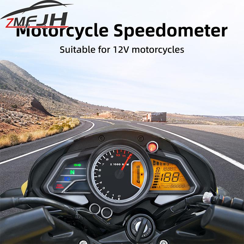 For Bajaj 200NS Motorcycle Speedometer Digital LCD Instrument Tachometer Odometer Oil Press Voltage Water Temp Turn Signal