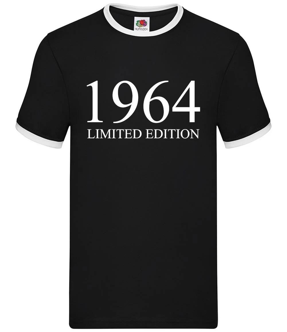 Limited Edition 1964 - Mens Ringer - Birthday Present 60th 60 Gift Age L