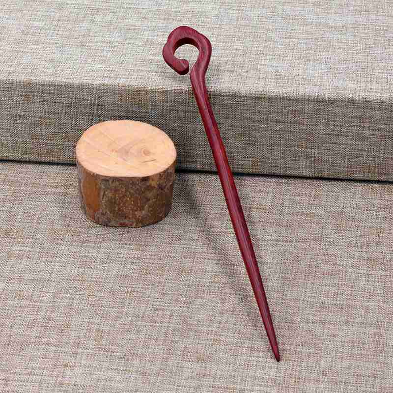 Hair Clasp Girls New Handmade Classical Hairpin Wholesale Updo Red Sandalwood Rosewood Hairpin Ladies Red Sandal Wood