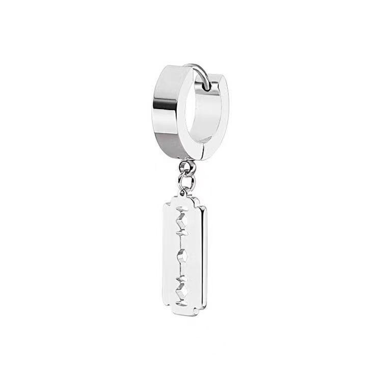 Korean Stainless Steel Razor Blade Punk Ear Cuffs - No Piercing Needed