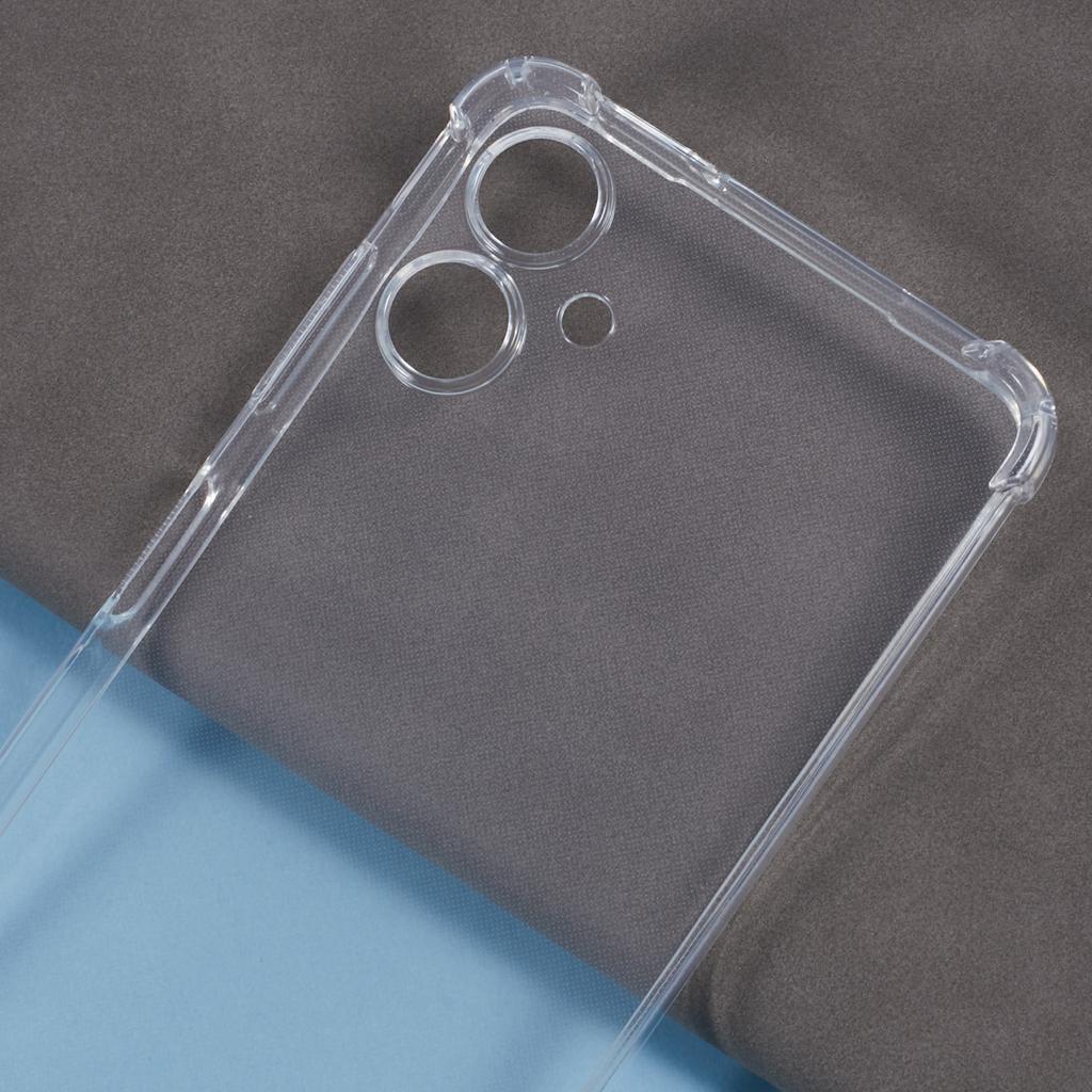 For Samsung Galaxy A06 4G Case Reinforced Corner TPU Clear Phone Cover with Lanyard