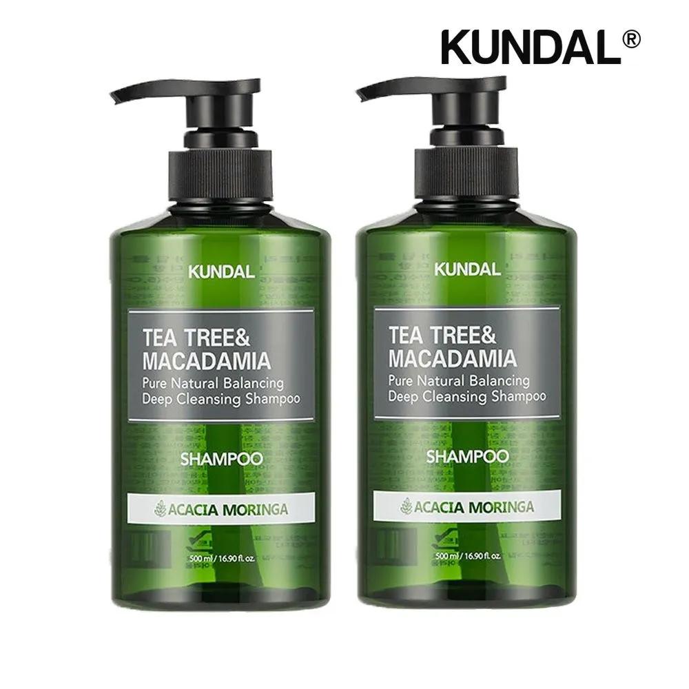 

KUNDAL Tea Tree & Macadamia Deep Cleansing Shampoo for Oily Hair Acacia Moringa 500ml x2
