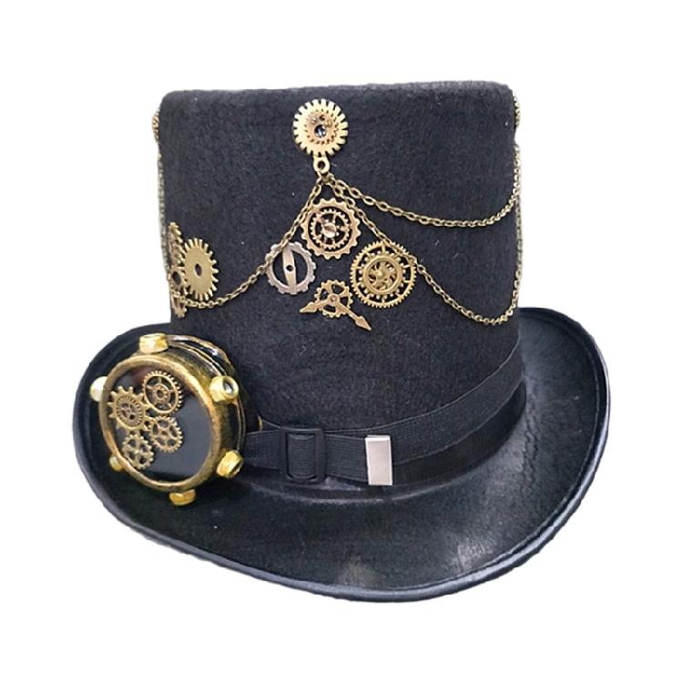 Steampunk Hat Steampunk Traveler Hat Gothic Punk Top Hat For Men With Goggles
