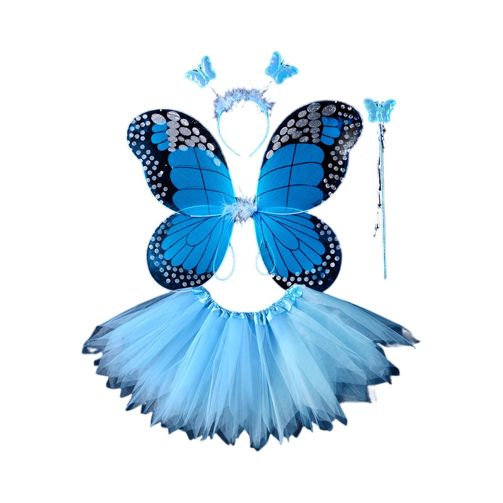 

Kids Glowing Butterfly Set - Skirt Wand Set One Size