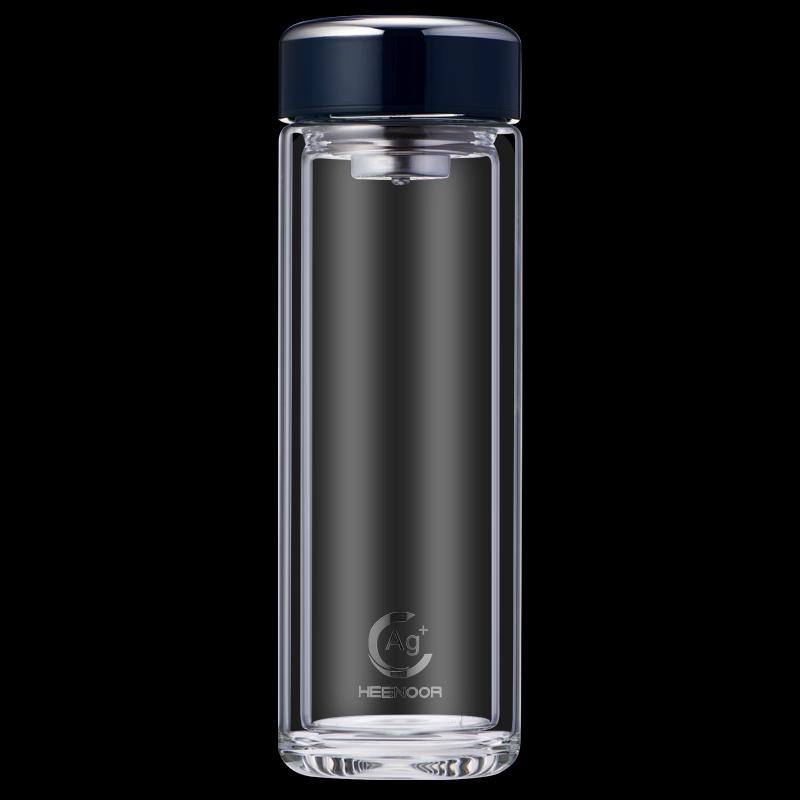 XINUO XN-1935 Double-Layer Antibacterial Glass Tea Cup with Filter