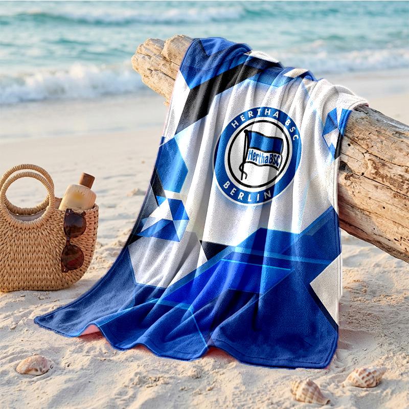 Hertha bsc FC Stampa Microfibra Asciugamano da Spiaggia Asciugatura Rapida Assorbente Grande Asciugamano per Spiaggia Nuoto Viaggio