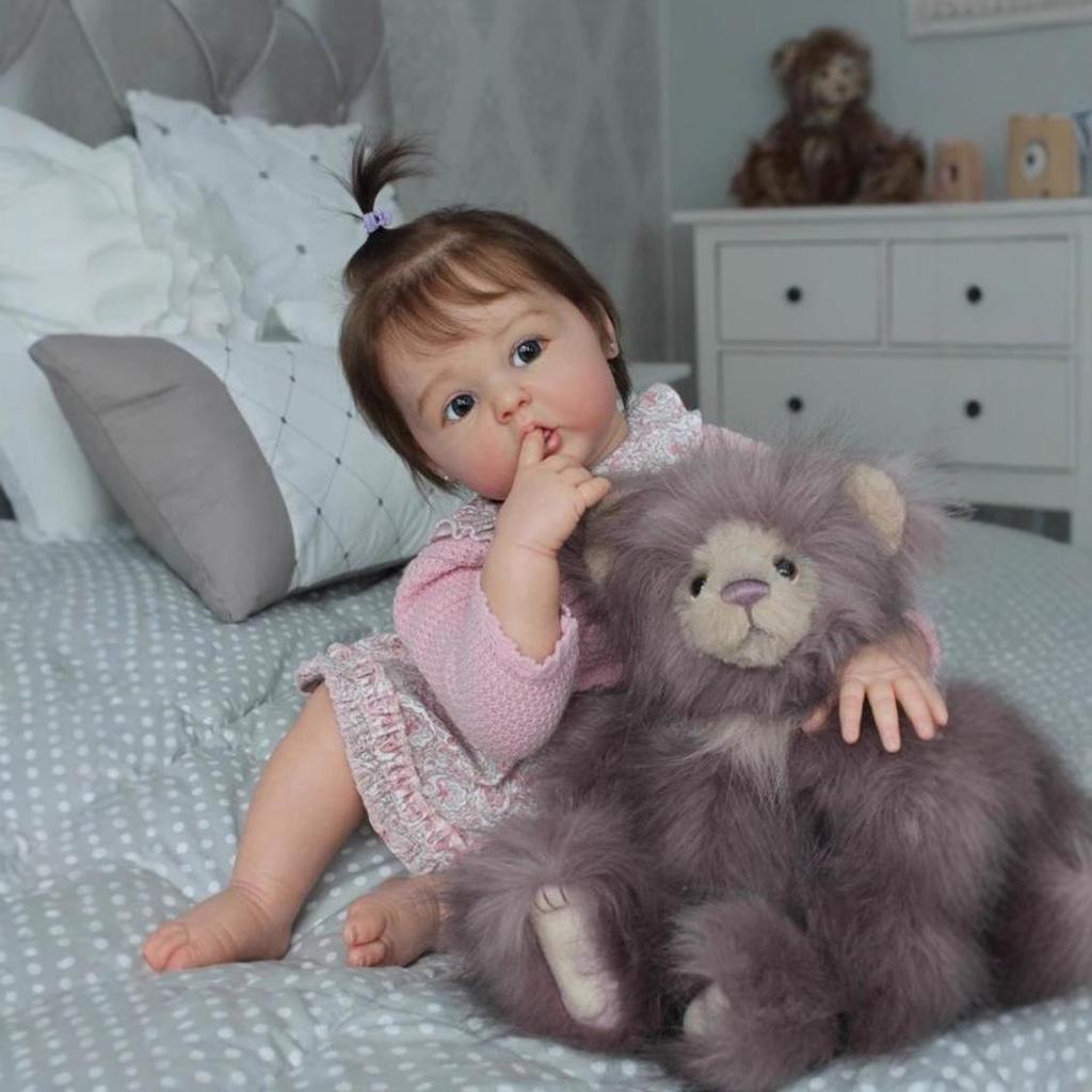 NPK 60cm Cloth Body Reborn Doll with Thumb-Sucking Feature