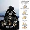 1pc Skull Money Throw Blanket Soft Flannel, Cozy All Season Polyester Perfect for Home, Office