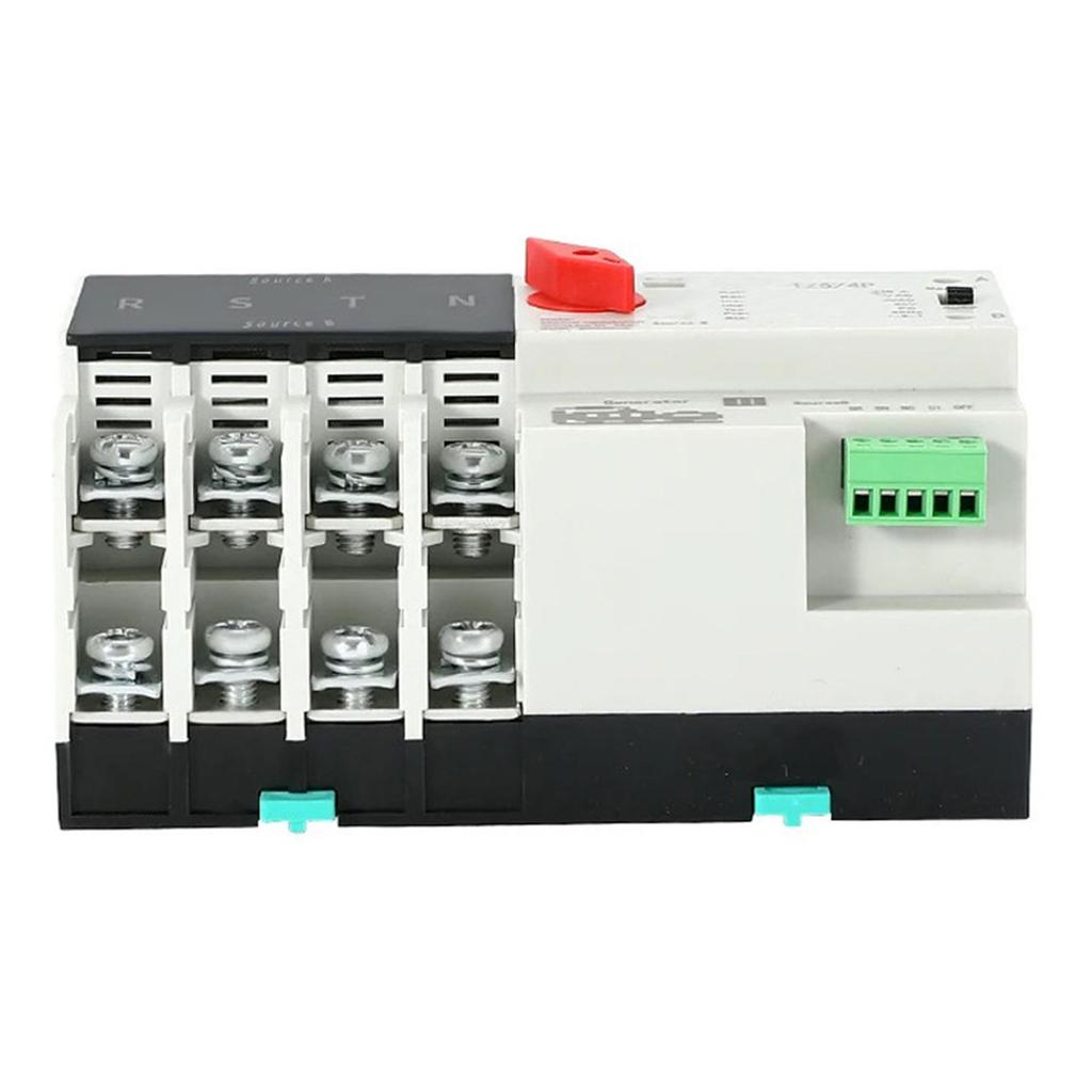 4P 100A Double Power Automatic Transfer Switches Din Rail Mounted Electrical Selector Switches for Inverter Generator