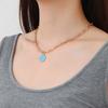 Trendy Alloy Smiley Face Necklace With Colorful Geometric Design For Stylish Fashion