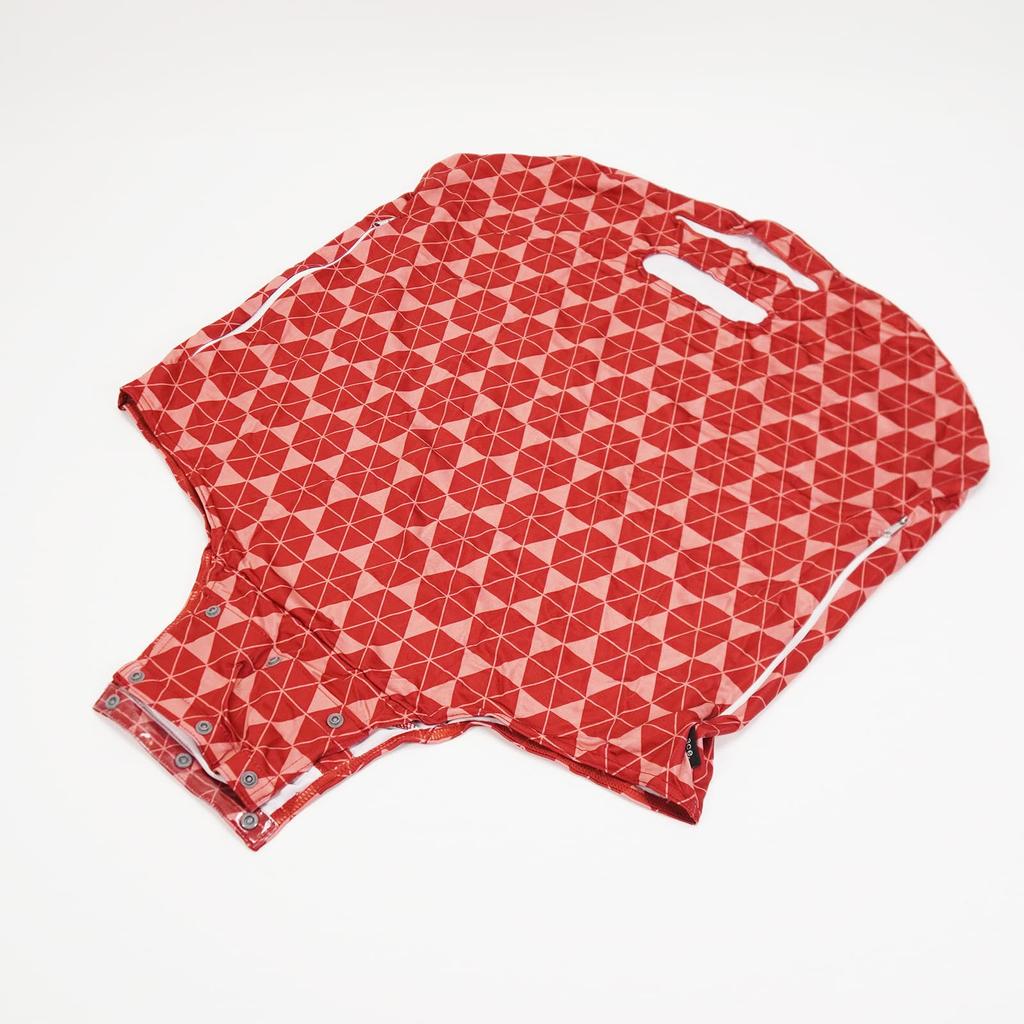 Ace Muffle Suitcase Cover, Small, Pocketable, 57cm, 62841, 10cm, Red (Geometric Design)