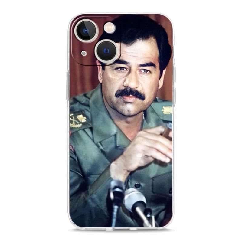Saddam Hussein Iraq Flag Phone Case For iPhone 15 16 14 13 12 11 Pro Max XS X XR SE 7 8 Plus Clear Silicone Lens Protect Cover