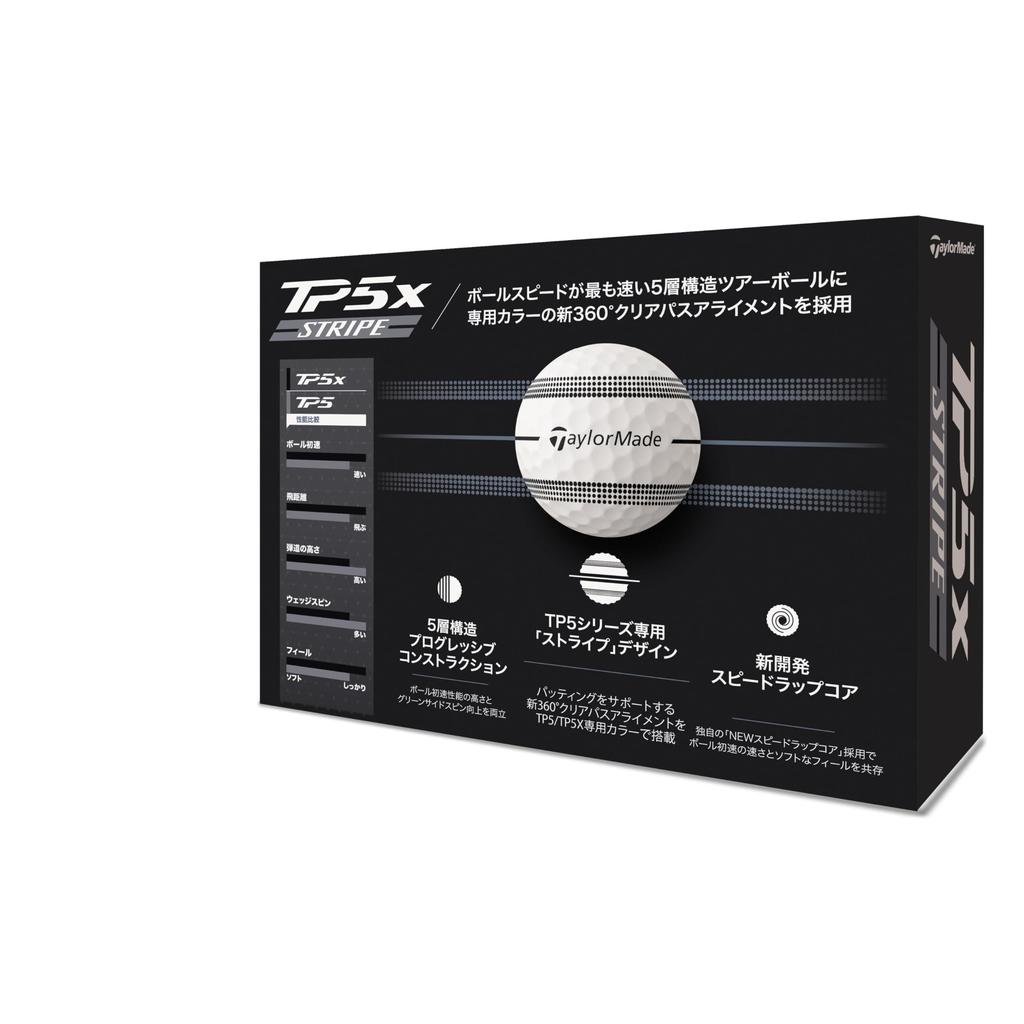 TaylorMade TMJ24 TP5x Stripe JPN dz White Golf Balls