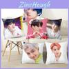 Stylish 17.7inch Bts Bangtan Boys Pillowcase Soft Fabric Cushion Cover For Decor