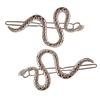 2pcs Elegant Snake Shape Hair Clips for Women Stylish Metal Hairpin Side Bangs Holder Trendy Headwear Accessories