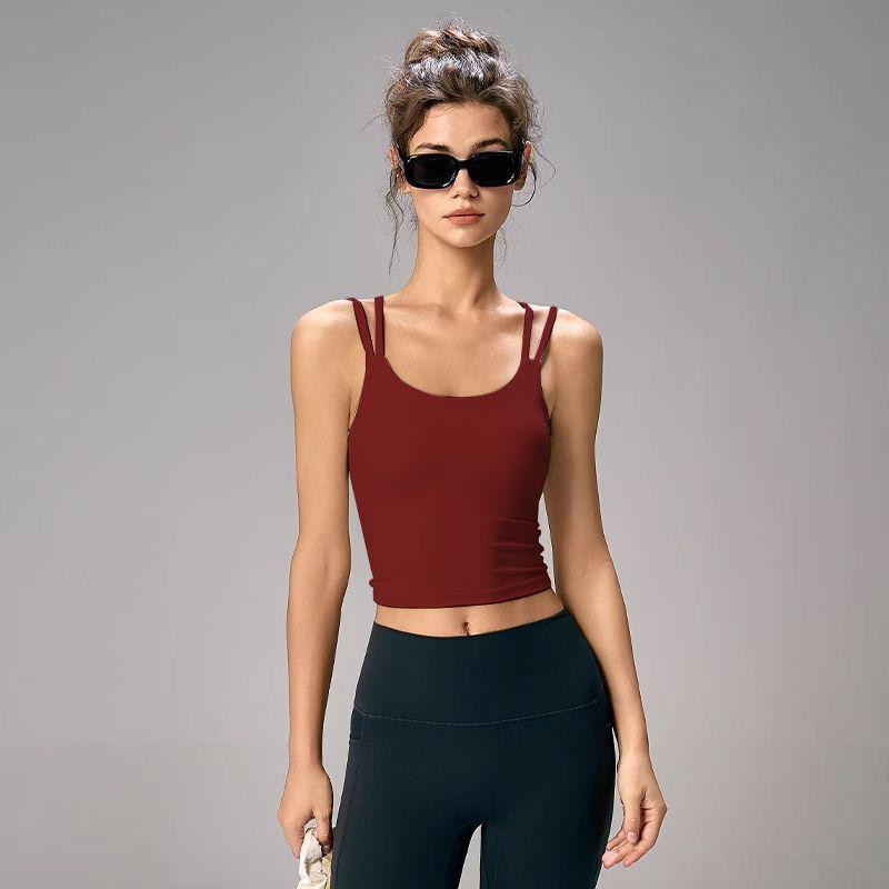 Mitaogirl Kendall Sports Vest Women's Spaghetti Strap Beauty Back Yoga Clothes Running Shockproof Sling Fitness Clothes Summer