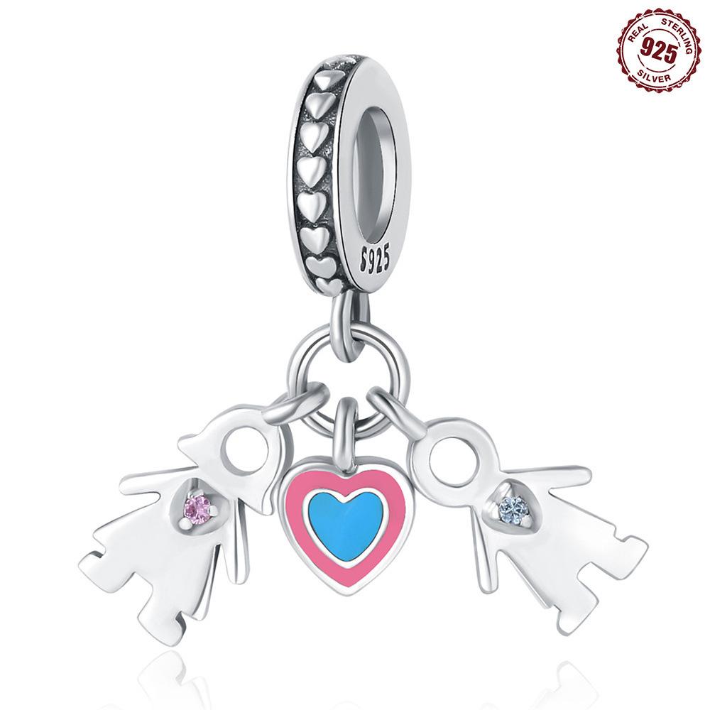9 Pendants Sterling Silver Girls And Boys Suitable Diy Bracelet Necklace Support Generation Love Pendant