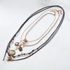 Bohemian Style Multi-Layer Rope Chains Metal Round Coin Badge Pendant Necklaces For Women Holiday Party Jewelry Neck Accessories