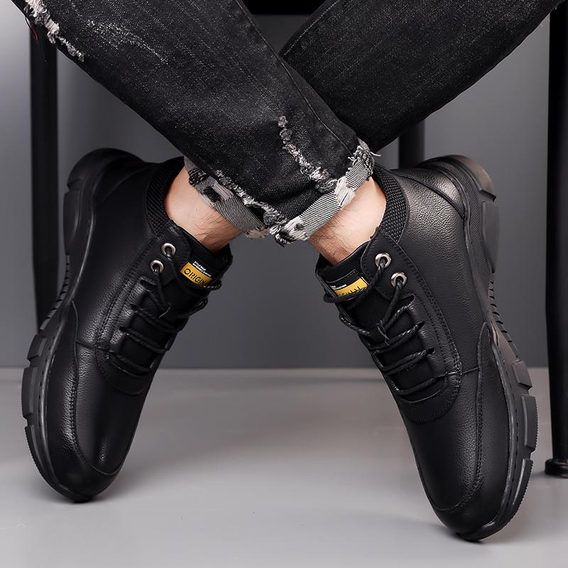 Fashion Non-Slip Warm Snow Boots Comfortable Outdoor Walking Boots for Men Fashion Sneakers New Men's Winter Boots Low Top Casual Shoes