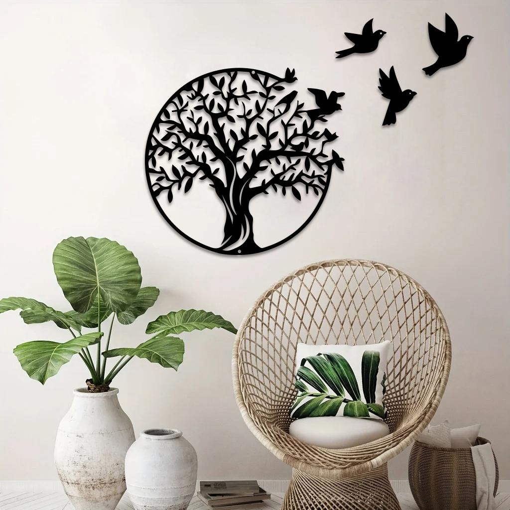 Metal Crafts Wall Decoration Art Tree Of Life Outdoor Courtyard Decoration Logo 1PC Anniversary Wall Gift Home Decoration