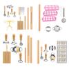 Professionelles Manuelles Pastahersteller-Set mit Nudelholz, Teigbrett und Schneider für hausgemachte Gnocchi, Ravioli, Teigtaschen, Gebäckzubereitungen