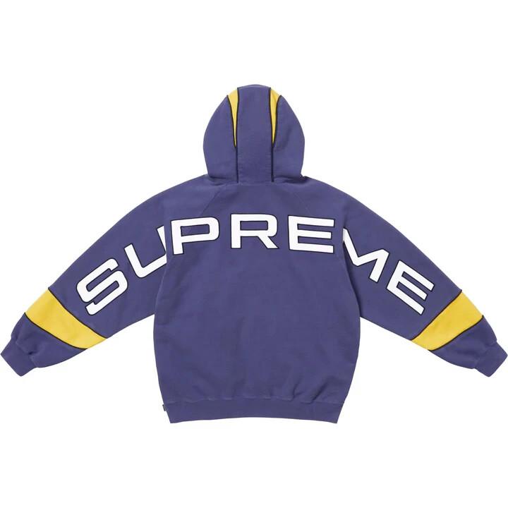 Supreme Paneled Hooded Sweatshirt Washed Navy