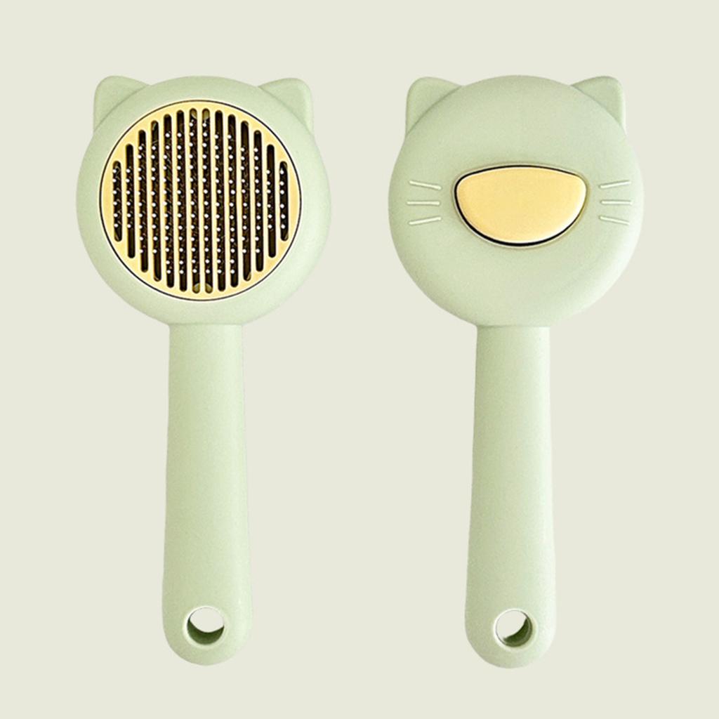 Yousheng Pet Slicker Brush Self Cleaning Shedding Brush Cat Floating Hair Removal Massage Comb Pet Grooming Accessory for Dogs Cats