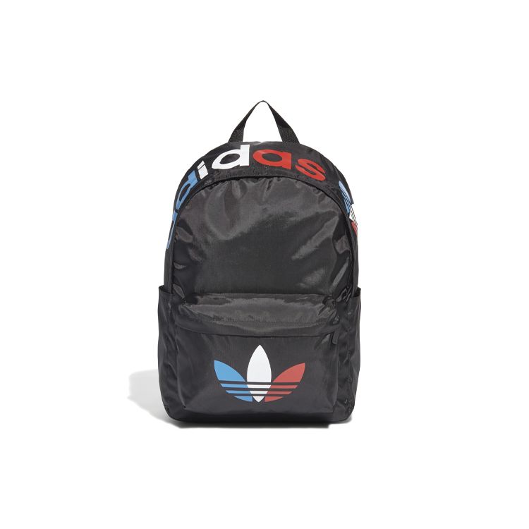 Adidas Originals Colorful Logo Large Capacity Student Polyester Backpack Unisex Backpack Black GN4957 Black